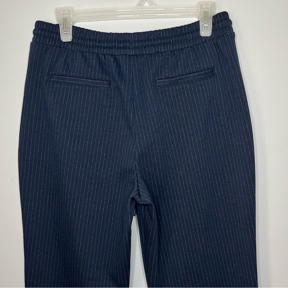 Time And Tru Pull On Navy Blue Pinstripe High Rise Knit Pants Size Medium 8-10 - Picture 14 of 16